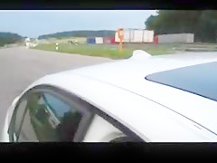 junior brunette shows off and sucks a guy on a rest air