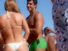 Amazing asses wearing thong bikinis