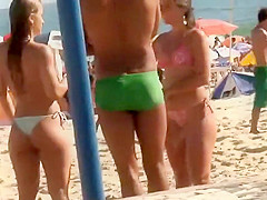 Amazing asses wearing thong bikinis