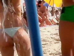 Amazing asses wearing thong bikinis