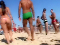 Amazing asses wearing thong bikinis