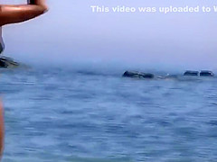 Pussy close up from the beach