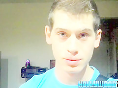 Cute twink guy gets to talk to the camera before the scene