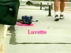 Lovette works out in silver bikini