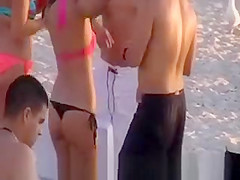 A Hot Chick in a Thong on the Beach