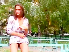 Gorgeous girl flashing in public 2