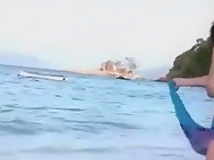 Saggy Boobs Beauty on Beach VR88