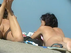 Chubby nudist girl with her boyfriend