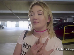 American big ass blonde bangs outdoor