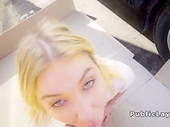 American big ass blonde bangs outdoor