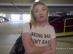 American big ass blonde bangs outdoor