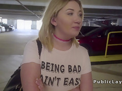 American big ass blonde bangs outdoor