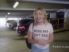 American big ass blonde bangs outdoor