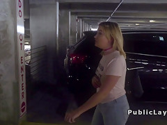 American big ass blonde bangs outdoor