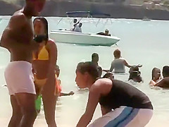 Eye candy black girl on the beach