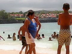 Eye candy black girl on the beach