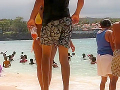 Eye candy black girl on the beach