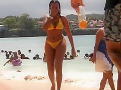 Eye candy black girl on the beach