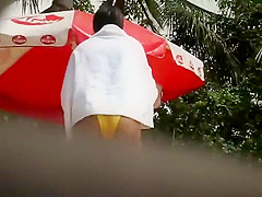 Eye candy black girl on the beach