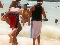 Eye candy black girl on the beach