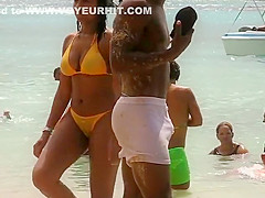 Eye candy black girl on the beach