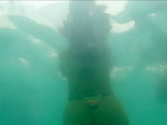 Asses from inside swimming pool