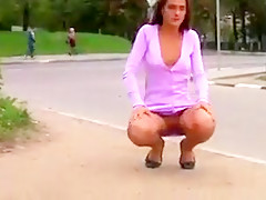 Gorgeous girl flashing in public 1