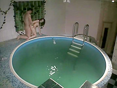 Couple caught fucking in a wellness pool
