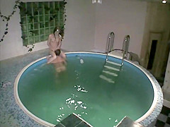Couple caught fucking in a wellness pool