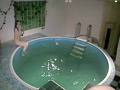 Couple caught fucking in a wellness pool