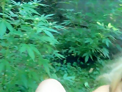 CUTE BLONDE POV BLOWJOB IN THE GARDEN