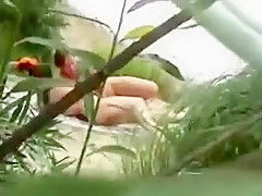 Sexy big tits milf caught cheating outdoor