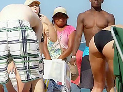 Fit and sexy girl at the beach