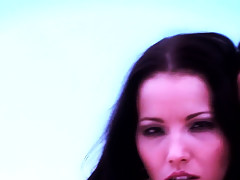 Incredible pornstars Angel Dark and Anita Blue in crazy facial, anal adult clip