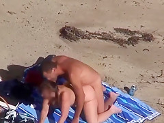Mature beach couple