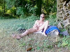 Wieder im Wald gewichst