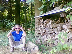 Wieder im Wald gewichst