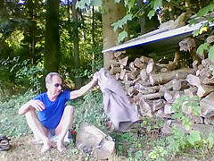 Wieder im Wald gewichst