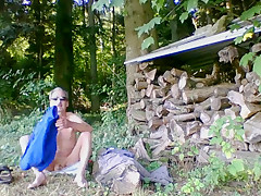 Wieder im Wald gewichst