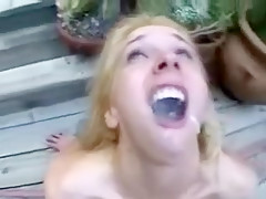 Hottest amateur Facial, Blonde xxx video