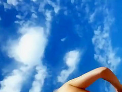 Close up spying of a smooth firm butt