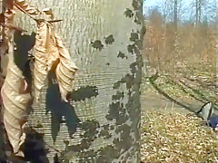 Outdoor Girl Gives Blow Job In The Forest