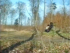 Outdoor Girl Gives Blow Job In The Forest
