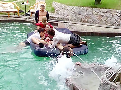 Best pornstars Bella Baby, Ferrara Gomez and Leony Dark in fabulous group sex, brunette sex video