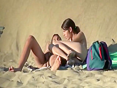 Couple getting horny on a beach