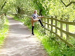 Flashing in the countryside