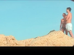 Pretty French girl on beach
