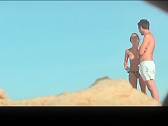 Pretty French girl on beach