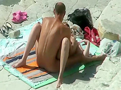 Shy couple got lusty on the beach