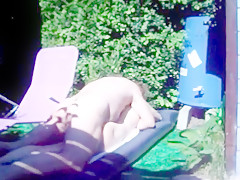 surprise my neighbours fucking in their garden and laughing